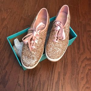 keds x kate spade new york glitter sneakers pink
